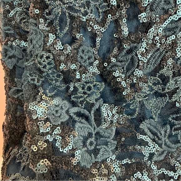 Alex Evenings Embroidered Lace And Sequins Cap Sleeve Gown Women’s Size 6 Petite - Picture 14 of 16